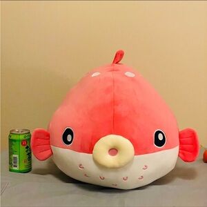 NWT TAMASHOJI Jumbo WHITE Japanese Puffer Fish Stuffed 20”